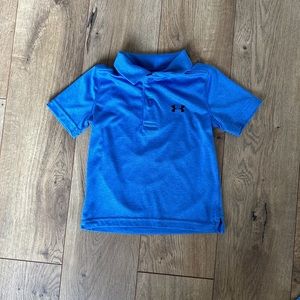 Kids blue Under Armour polo